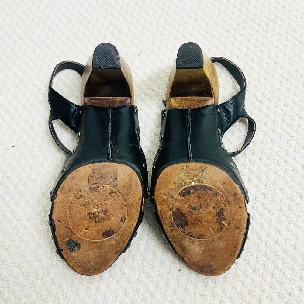 2/$30 Anthropologie Biviel Leather Heels Size 39 - Picture 7 of 7